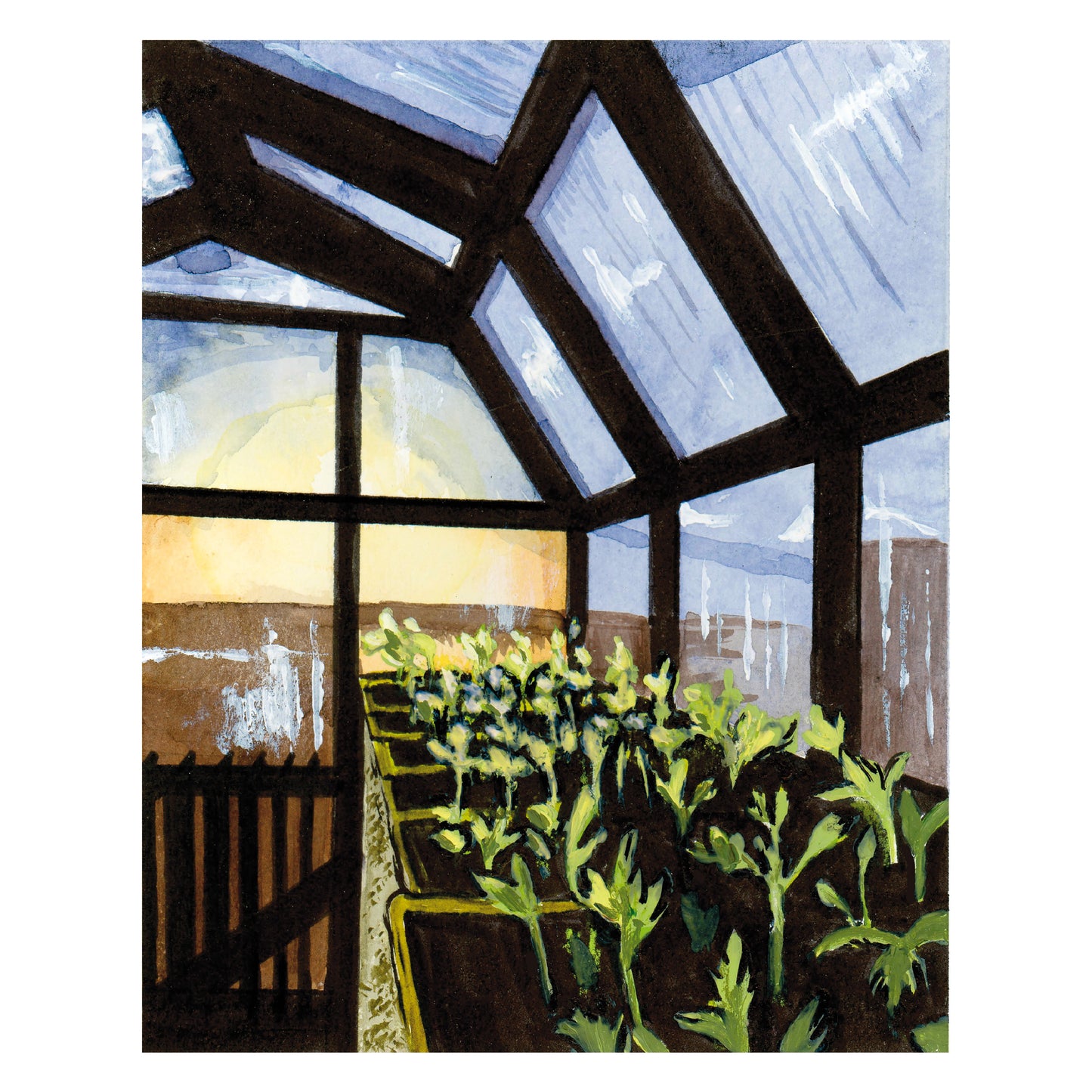 Greenhouse at Sunset