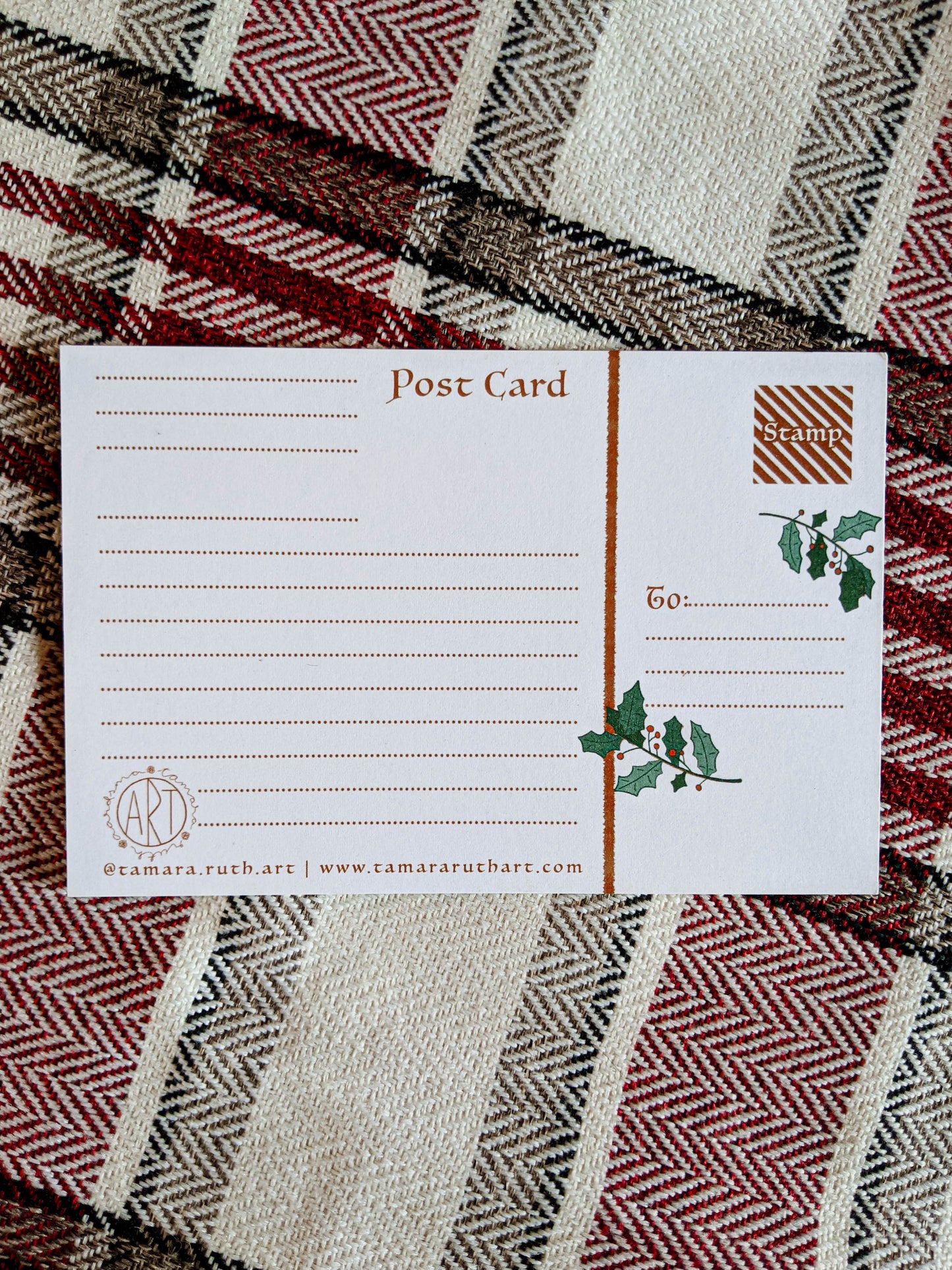 Winter Cabin - Christmas Postcard