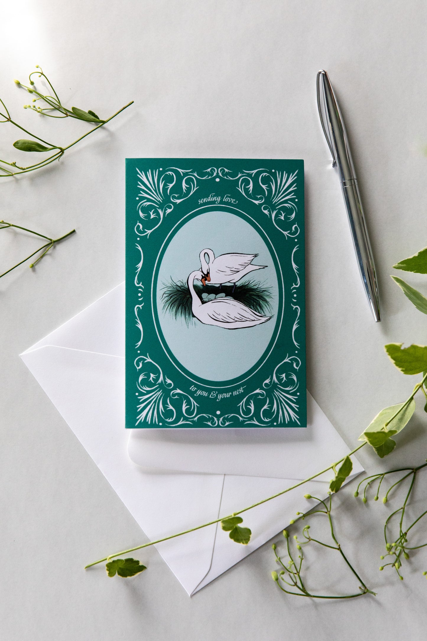 Sending Love to You and Your Nest - New Baby Card